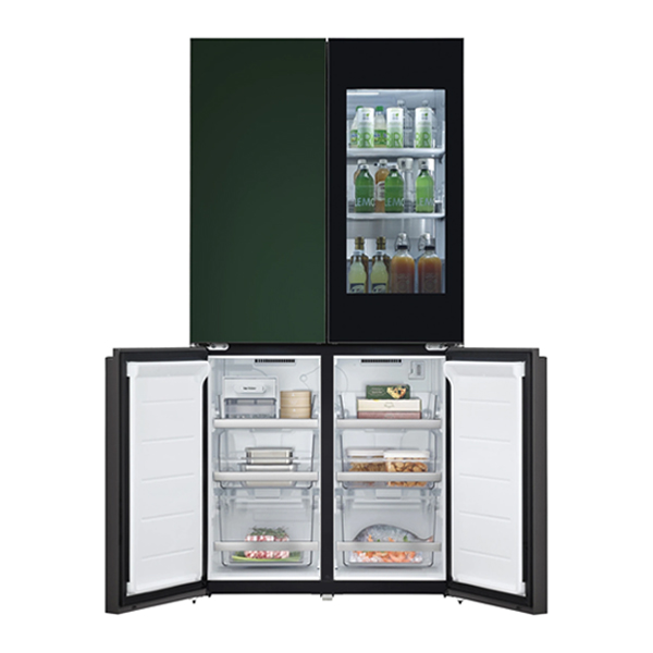 [LG] 디오스 노크온 오브제컬렉션 양문형냉장고 그린실버 613L