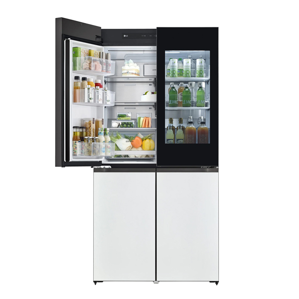 [LG] 디오스 노크온 오브제컬렉션 양문형냉장고 화이트화이트 613L