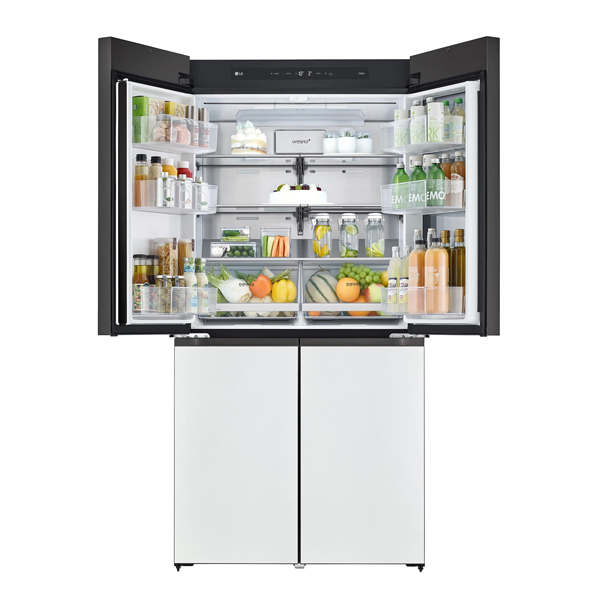[LG] 디오스 노크온 오브제컬렉션 양문형냉장고 화이트화이트 613L