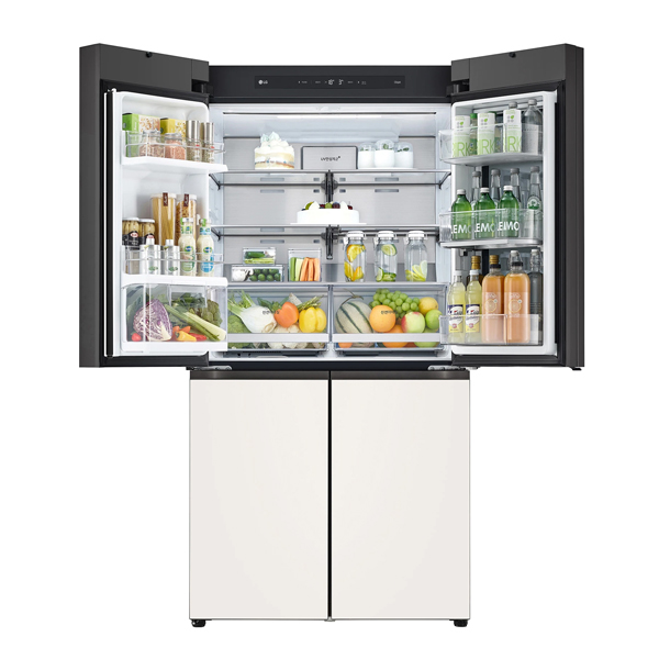 [LG] 디오스 노크온 오브제컬렉션 양문형냉장고 베이지베이지 870L