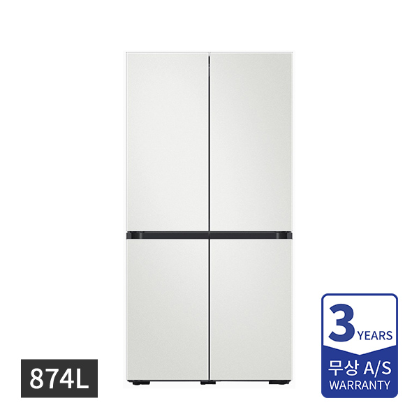 [삼성] 비스포크 냉장고 4도어 프리스탠딩 코타화이트 874L