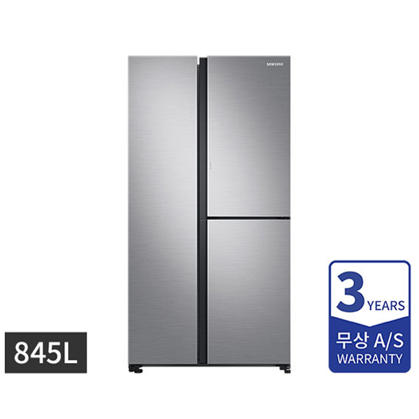 [할부] 삼성 양문형 냉장고 3도어 845L 젠틀실버매트