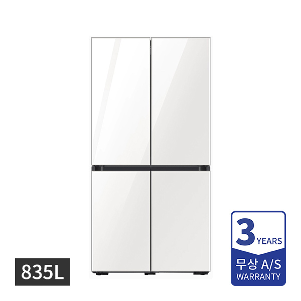 [삼성] 비스포크 냉장고 4도어 프리스탠딩 글램화이트 874L