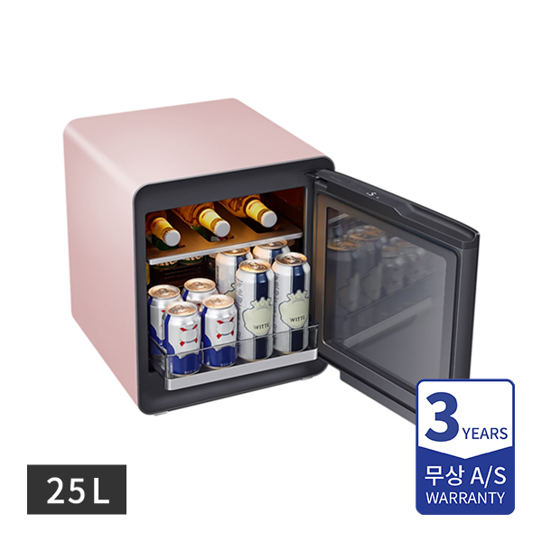 [할부] 삼성 비스포크 큐브 냉장고 25L + 멀티 수납존 프라임핑크