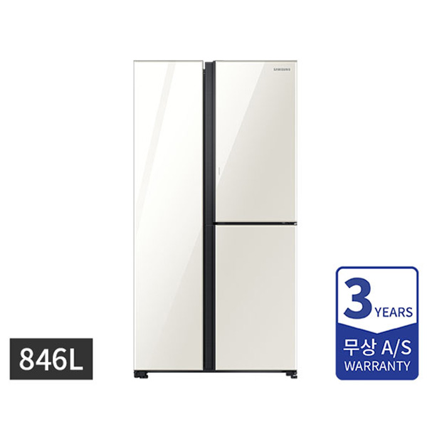 [삼성] 양문형 냉장고 3도어 846L 클린화이트