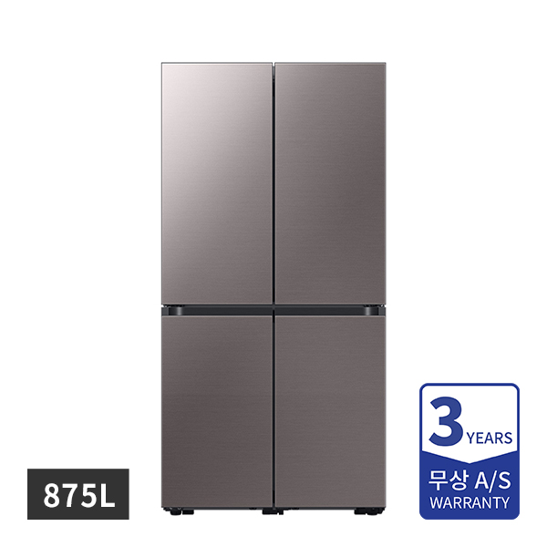 [할부] 삼성 냉장고 4도어 Bespoke 875L 브라우니 실버