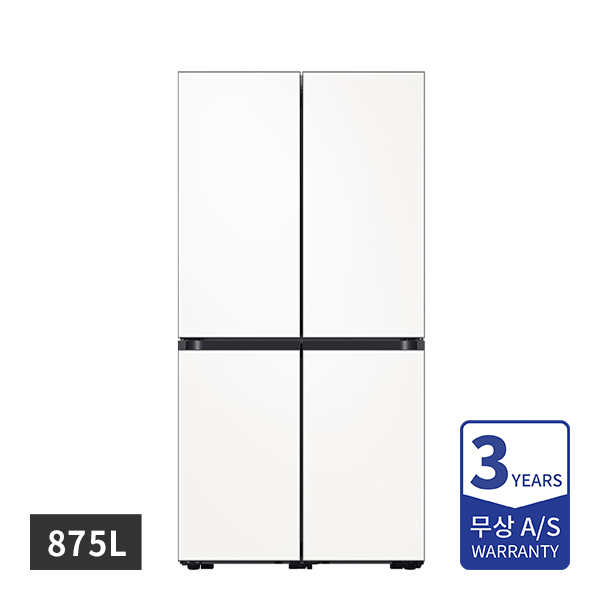 [할부] 삼성 냉장고 4도어 Bespoke 875L 새틴 화이트
