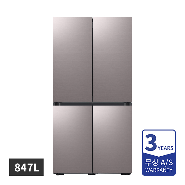 [할부] 삼성 비스포크 냉장고 4도어 프리스탠딩 847L 브라우니 실버