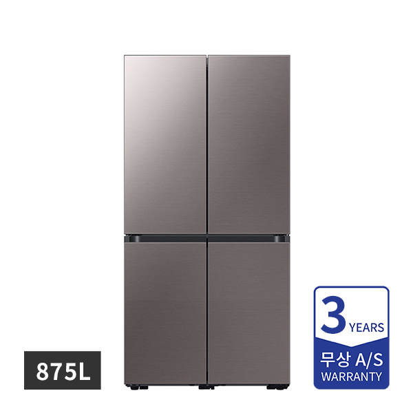[할부]삼성 비스포크 냉장고 4도어 프리스탠딩 875L 브라우니 실버
