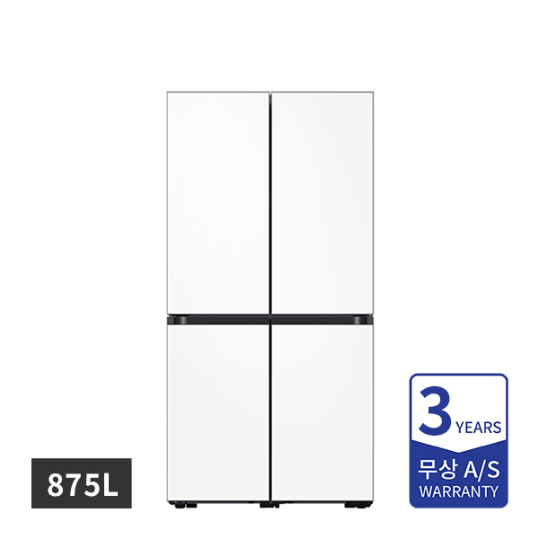 [할부]삼성 비스포크 냉장고 4도어 프리스탠딩 875L 새틴화이트