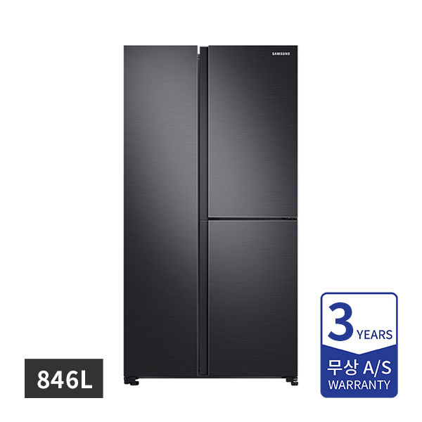 [할부] 삼성 3도어 양문형 냉장고 846 L(잰틀 블랙)