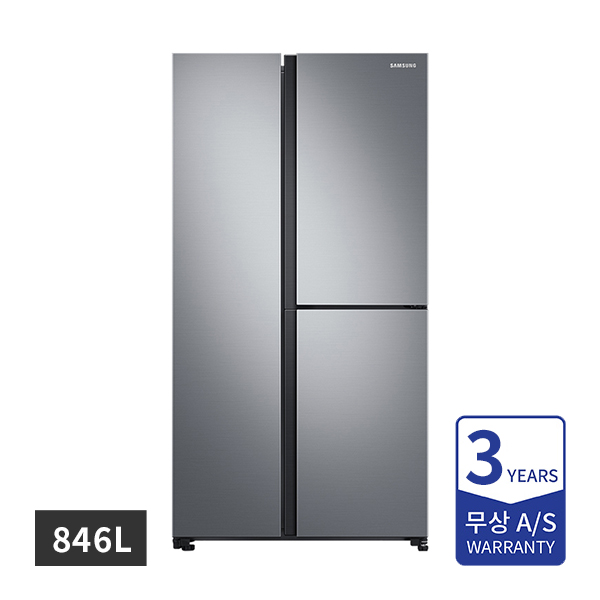 [할부] 삼성 3도어 양문형 냉장고 846 L (메탈 그라파이트)