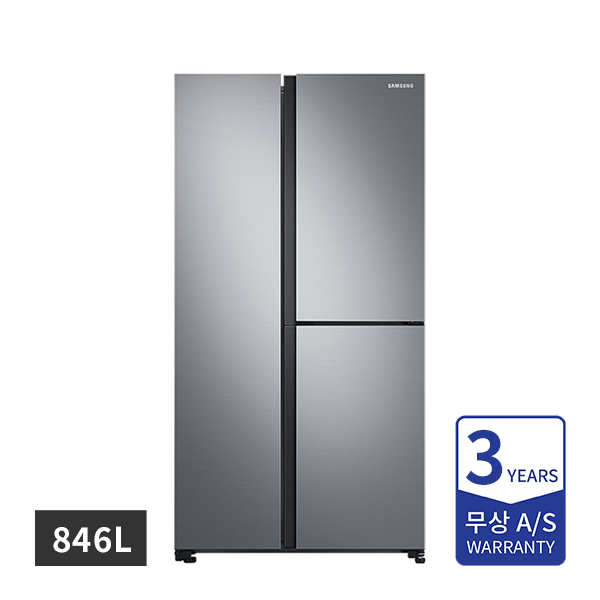 [할부] 삼성 3도어 양문형 냉장고 846L(메탈 그라파이트)